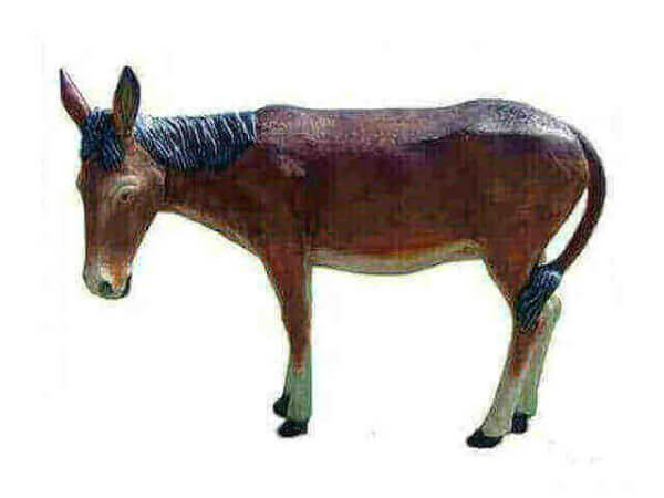 Deko Esel braun lackiert