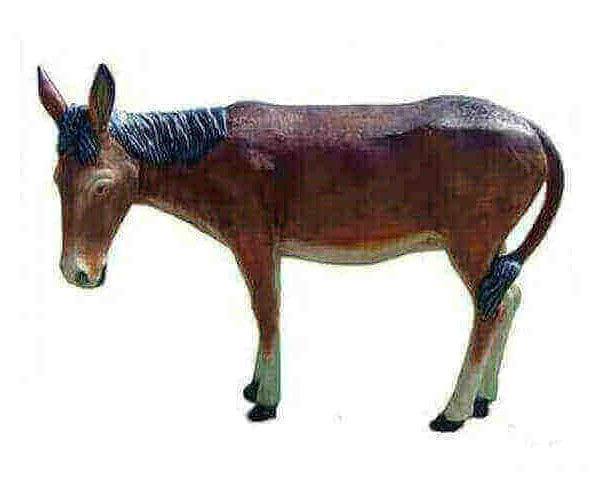 Deko Esel braun lackiert