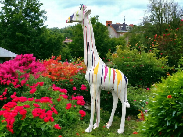 Tier Skulptur Giraffe Kreativ Weiß
