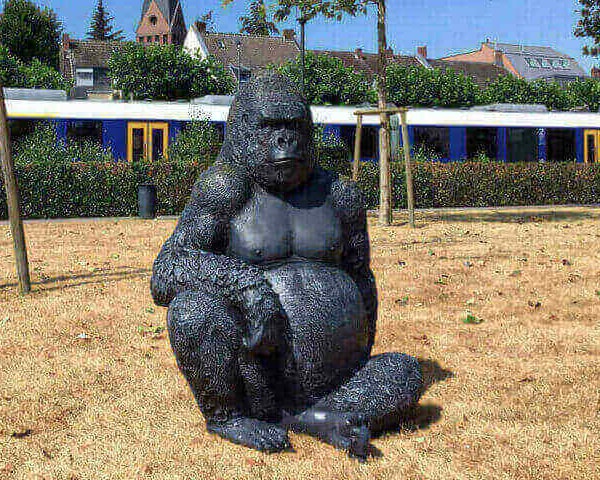Deko Gorilla sitzend