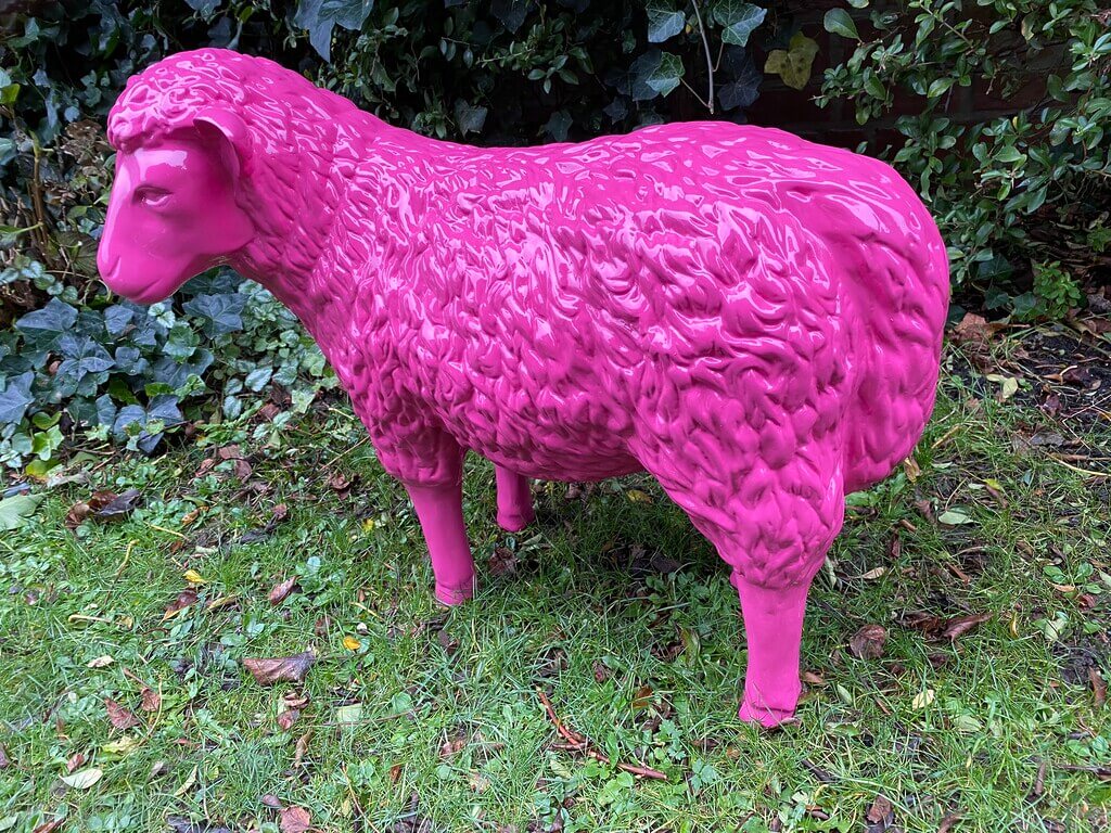 Kunst Schaf Pink