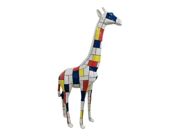 Deko Giraffe Mondrian Art