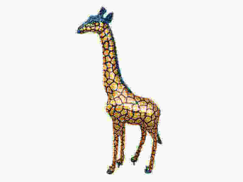 Deko Giraffe natur gold