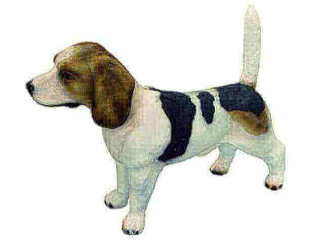 Deko Hund Beagle natuerlich