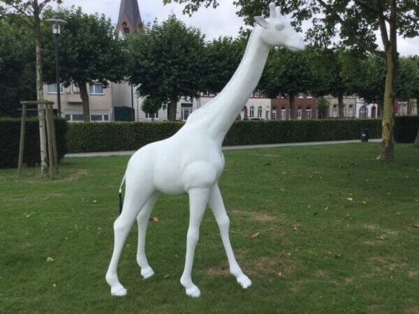 deko kunst giraffe als Rohling zum bemalen 230 cm