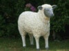 Deko Kunst Schaf mit grauem Gesicht