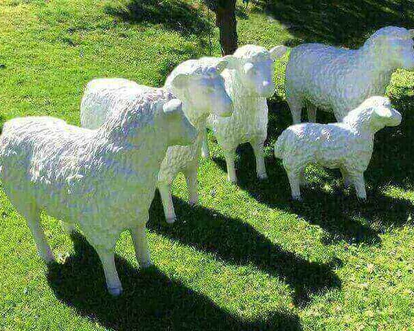 Deko Schafe mit Lamm