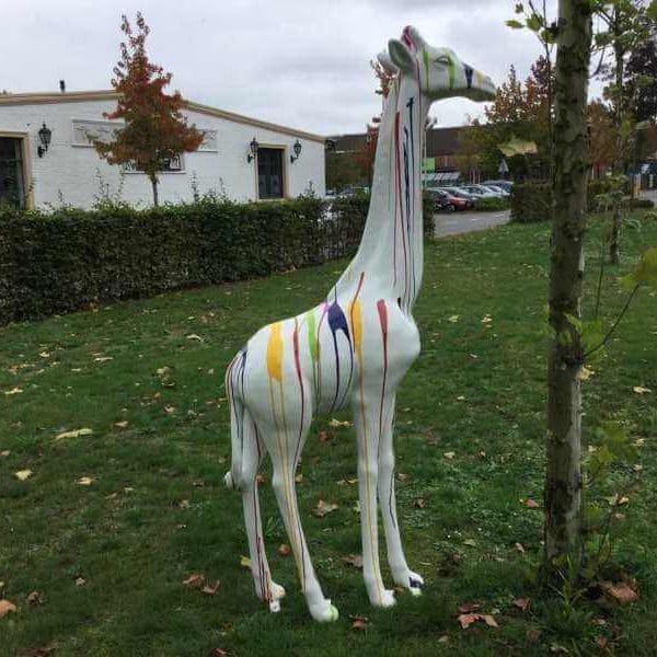 Deko Kunst Giraffe kreativ weiss