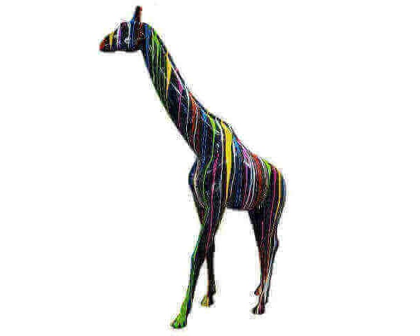 lebensgrosse Giraffe kreativ schwarz