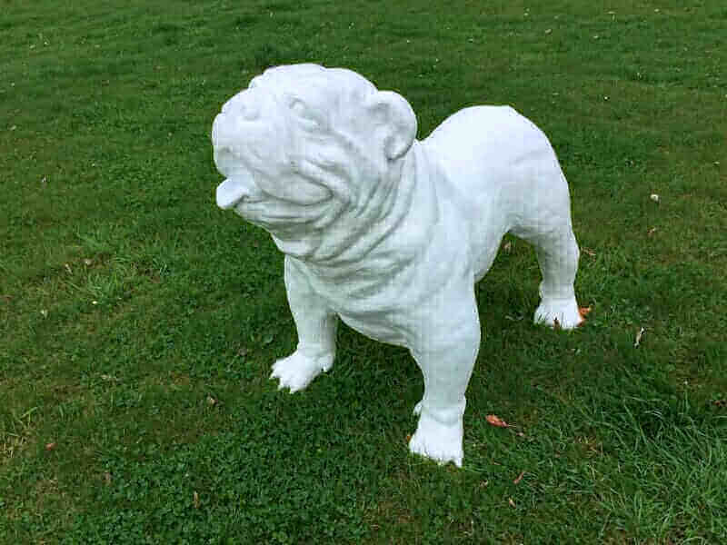 Deko Bulldogge riesig 70 cm zum Bemalen- Tierische Kunst