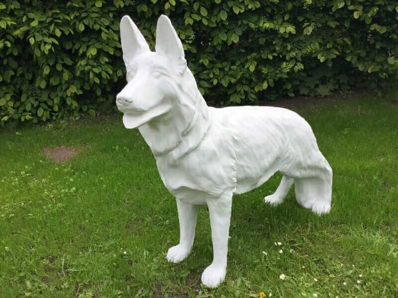 Skulptur Deko Schäferhund Rohling - Tierische Kunst