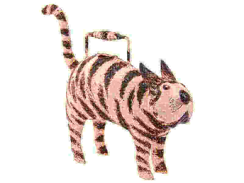 Deko Giesskann Katze aus Blech Kunstwerk