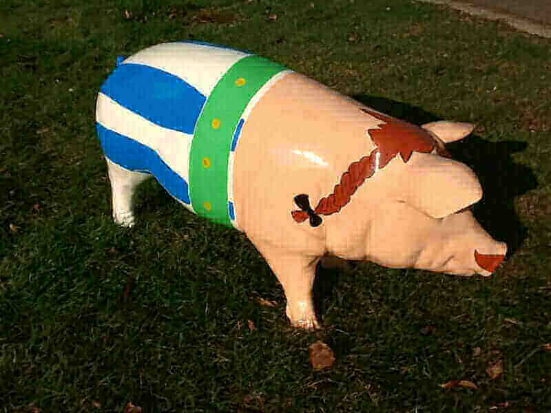 Deko Schwein als Obelix