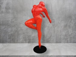Skulptur Woman Dance Red