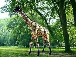 320-cm-hohe-Deko-Giraffe-Gold-schwarz