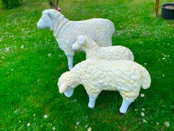 Ein Deko Schaf und 2 Lämmer