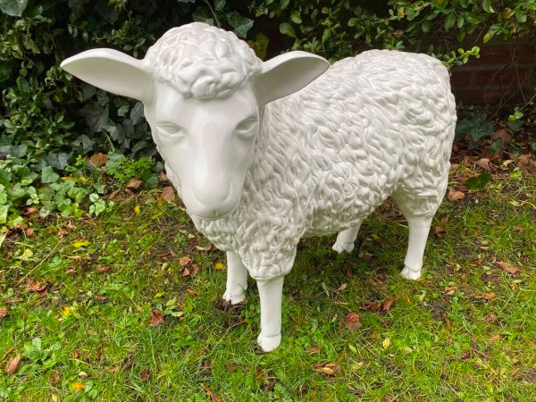 Dekoration Schaf in der Farbe weiß