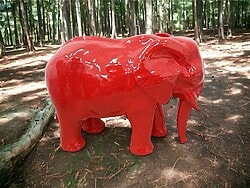 Deko Designer Elefant Rot