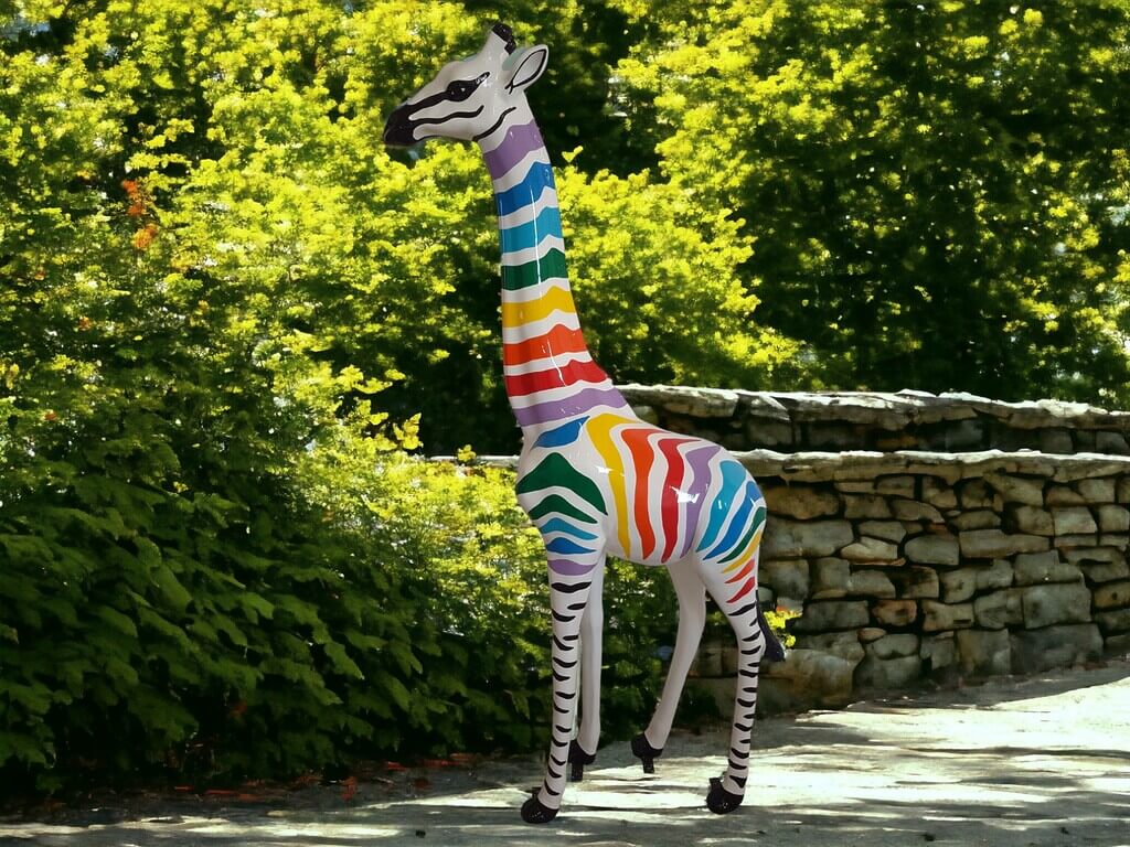 Deko Zebra im bunten Zebra Design