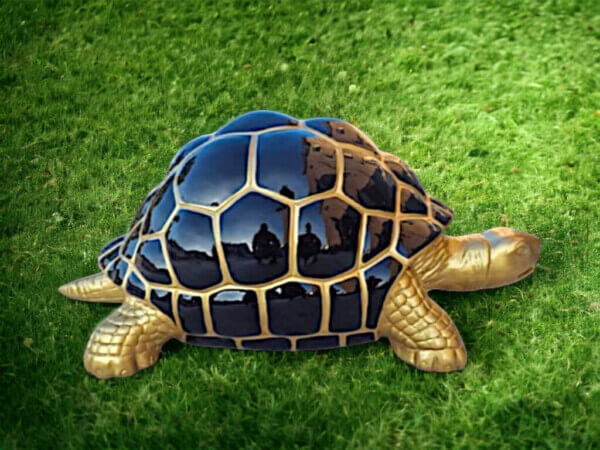 Schwarz goldene Schildkröte 100 cm lang